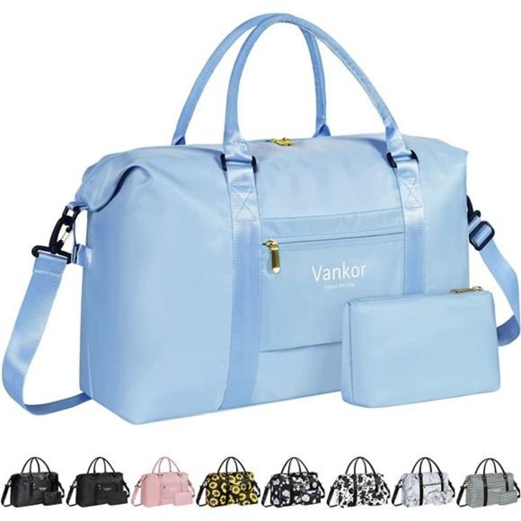 LARGE Duffle Bag for Travel Waterproof Blue